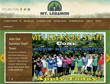 Tablet Screenshot of mtlebanoncamp.com